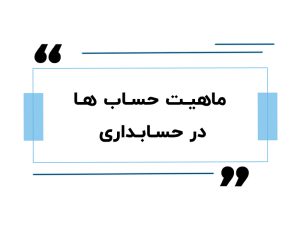 ماهیت حساب ها در حسابداری