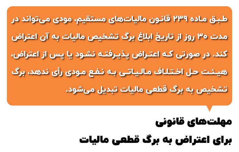 برگ قطعی مالیاتی چیست ؟