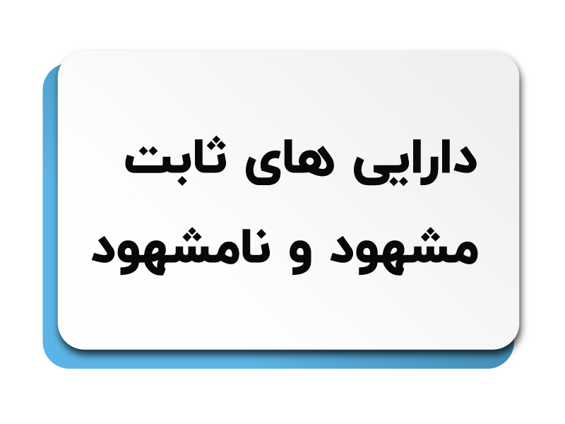 دارایی های ثابت مشهود و نامشهود