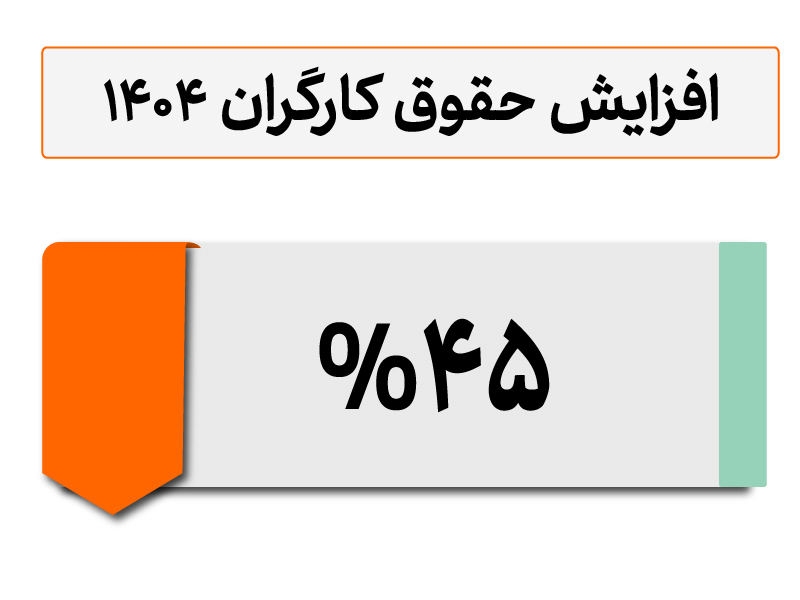 افزایش حقوق 45% سال 1404