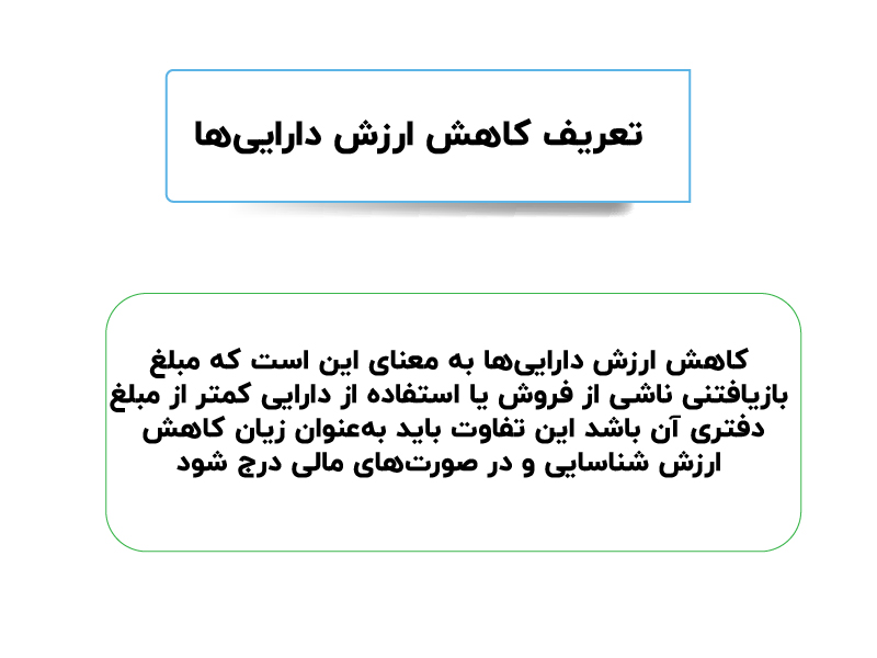 تعریف کاهش ارزش دارایی ها