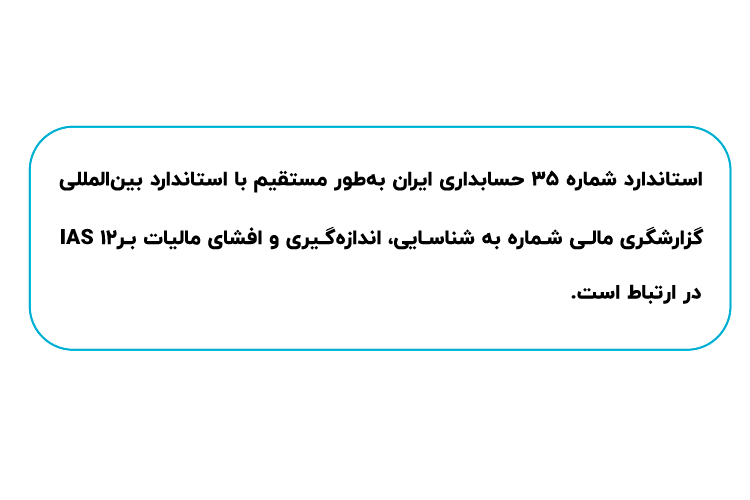 استاندارد حسابداری شماره ۳۵ (مالیات بر درآمد)