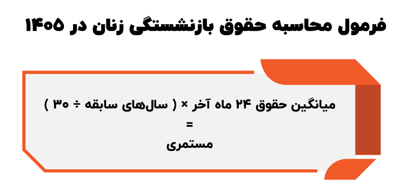 بازنشستگی زنان سال 1405